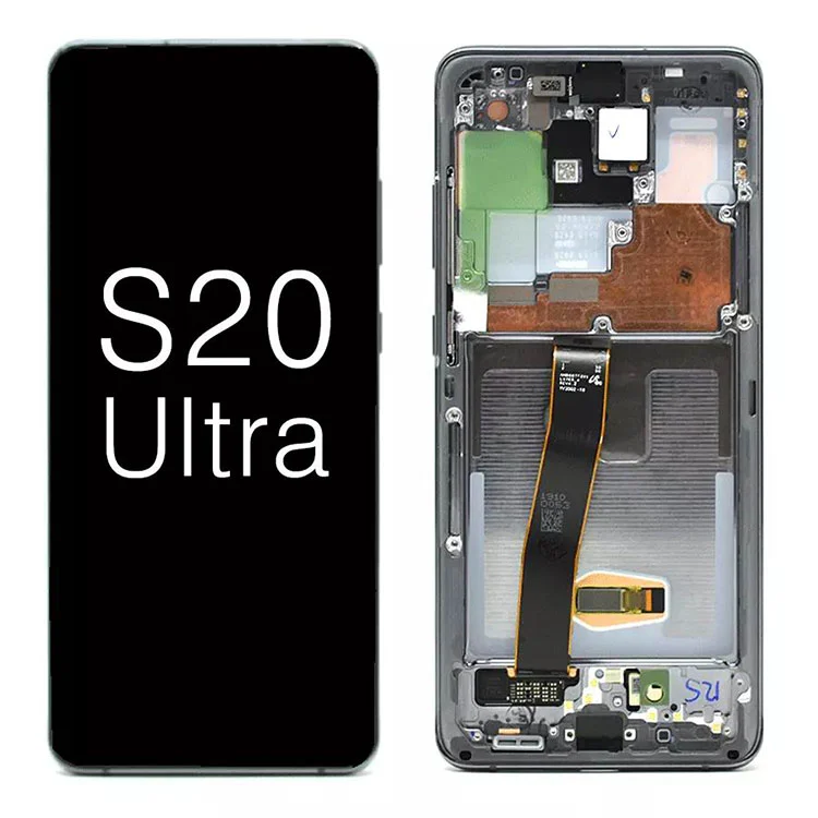 For Samsung Galaxy S20 Ultra G988 5G OLED Display LCD Berøringsskjermstatning