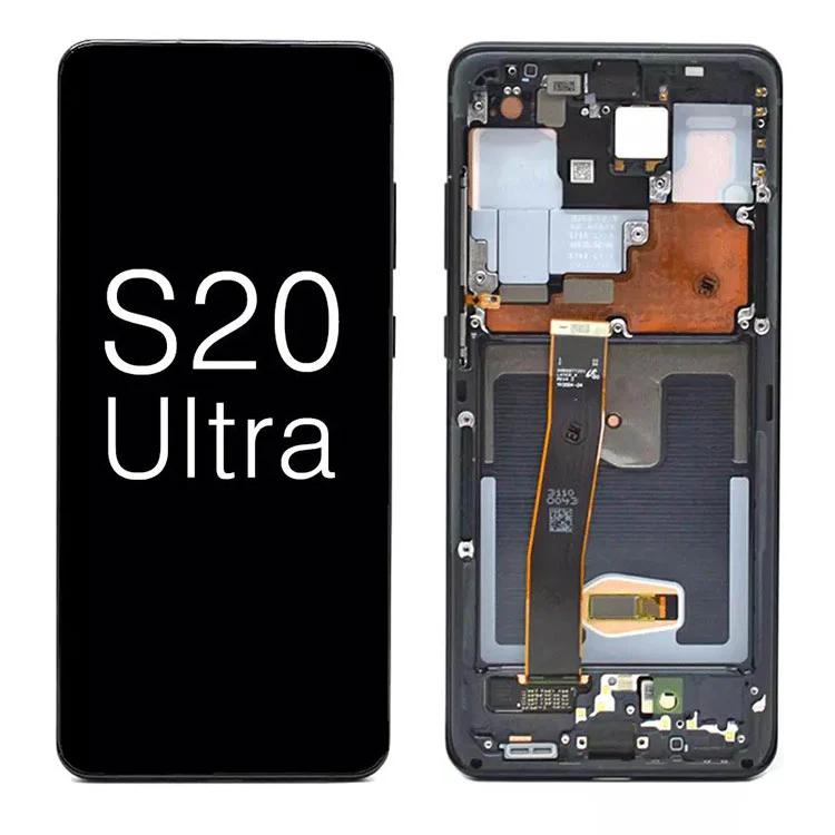 For Samsung Galaxy S20 Ultra G988 5G OLED Display LCD Berøringsskjermstatning