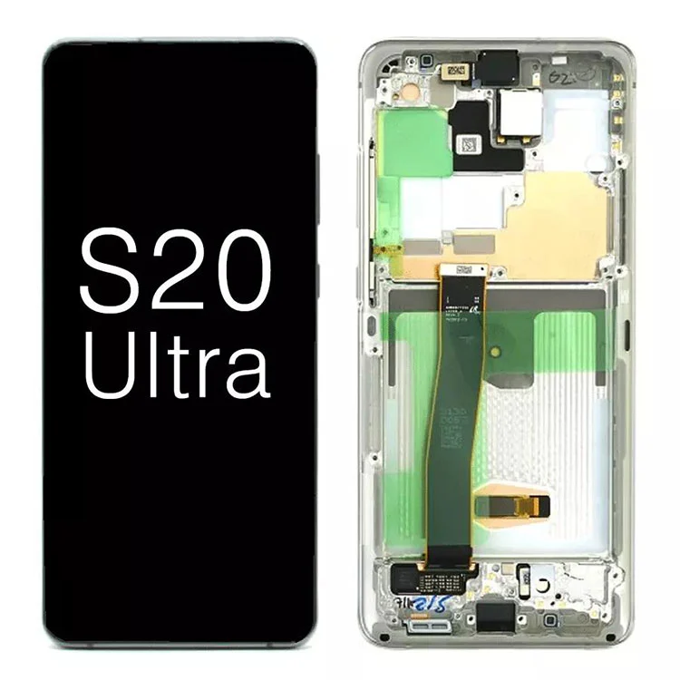 For Samsung Galaxy S20 Ultra G988 5G OLED Display LCD Berøringsskjermstatning